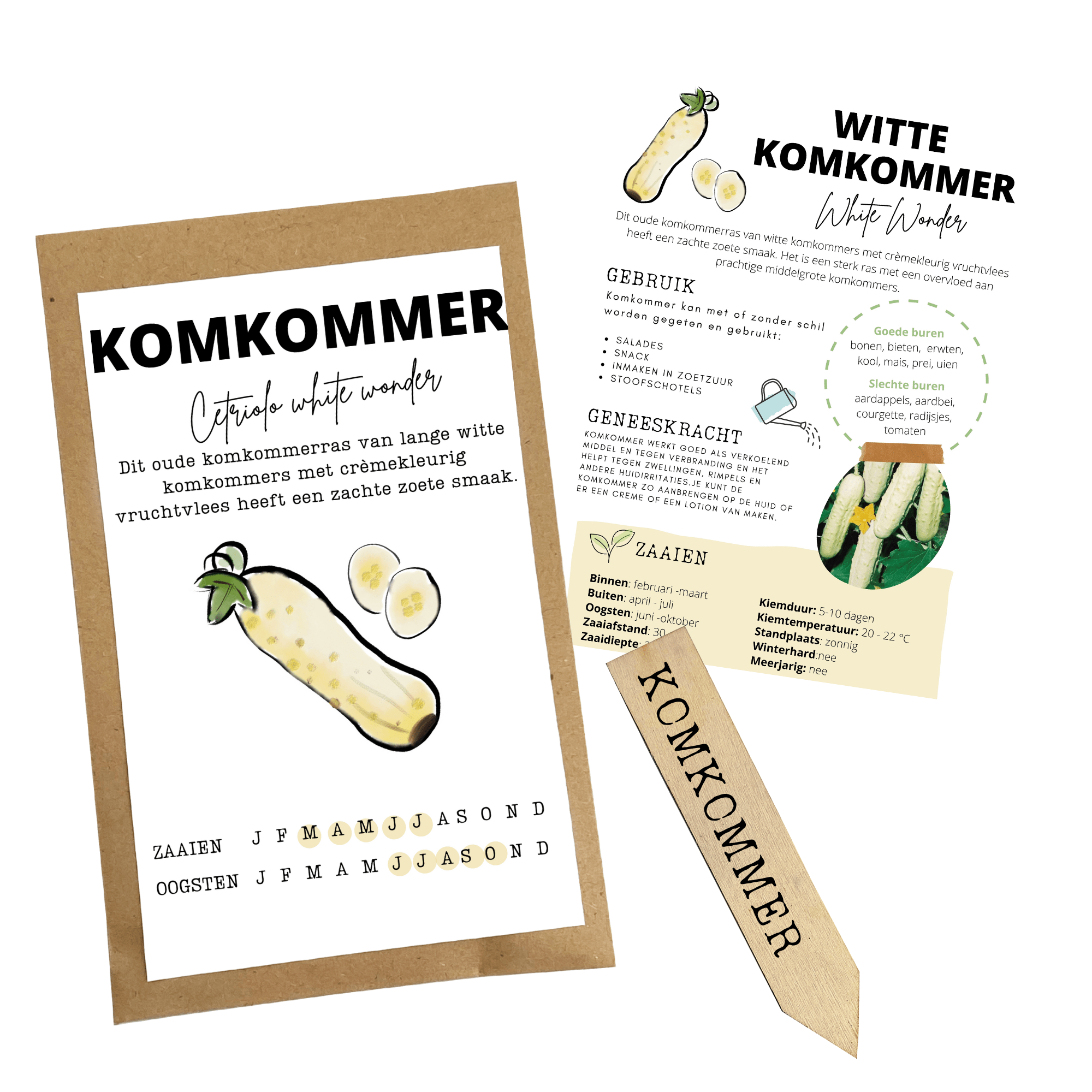 witte komkommer zaad